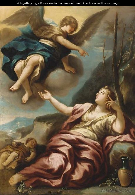 Hagar and the Angel - (after) Paolo Di Matteis