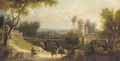 An Italianate landscape with figures and cattle - (after) Paolo Anesi