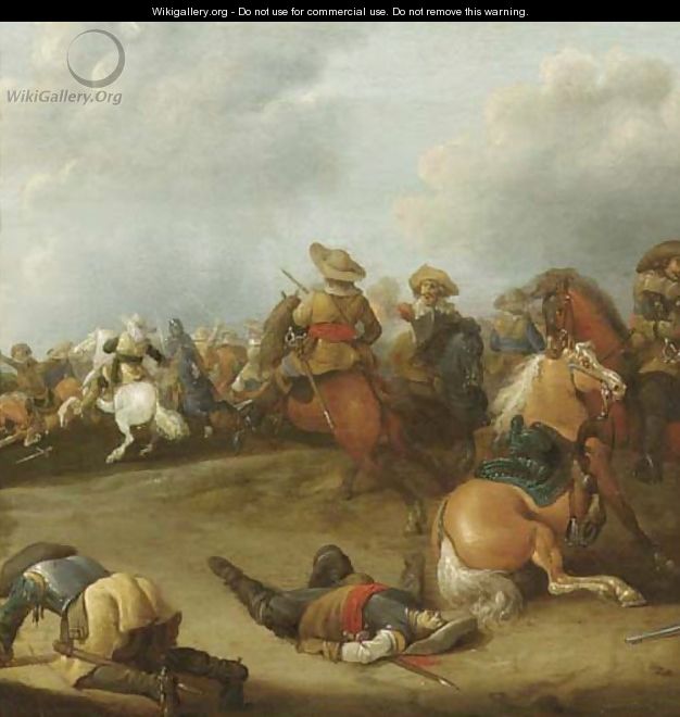 A cavalry battle a fragment - (after) Palamedes Palamedesz. (Stevaerts, Stevens)