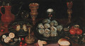 A laid table with salvers of oysters - (after) Osias, The Elder Beert