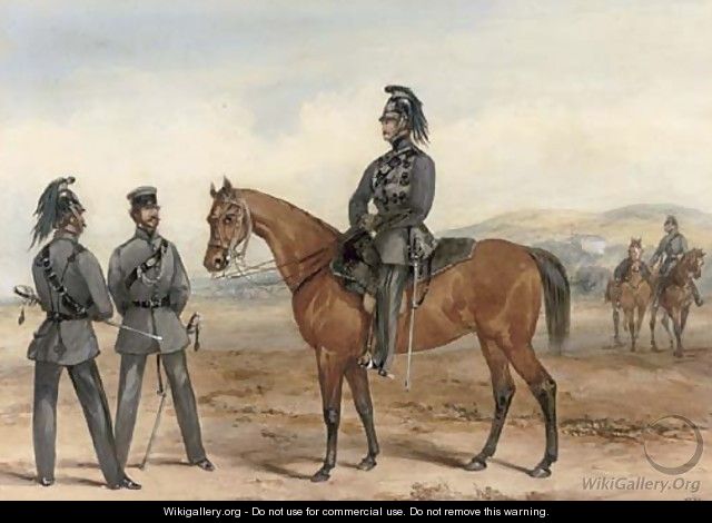Cavalry regiments on exercises - (after) Orlando Norie