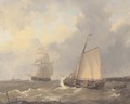 Setting out on choppy water - (after) Petrus Jan Schotel