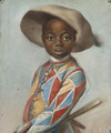 An African Page dressed as a Harlequin - (after) Louis Vigee