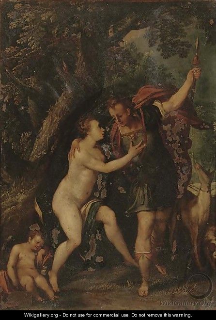 Venus and Adonis - (after) Lambert Sustris