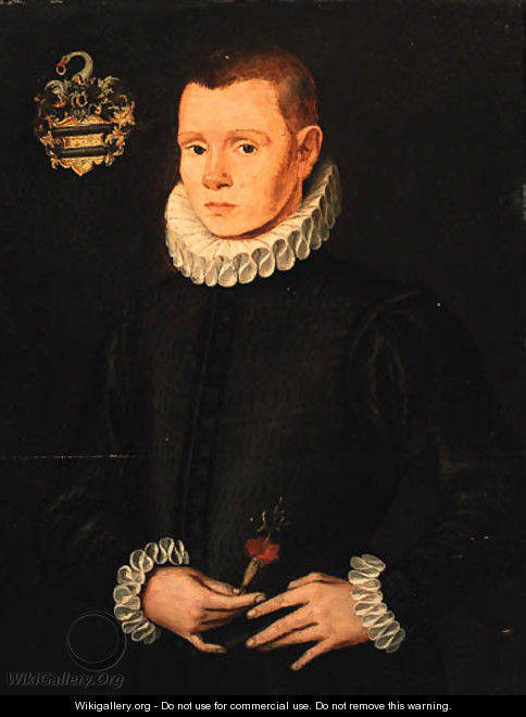Portrait of a young gentleman - (after) Ludger Tom The Younger Ring