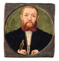 Portrait of a man - (after) Ludger Tom The Younger Ring