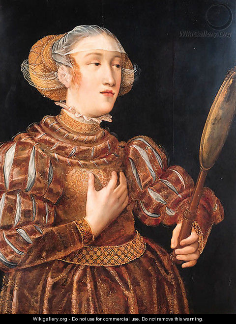 Portrait of a noble woman - (after) Lucas The Younger Cranach