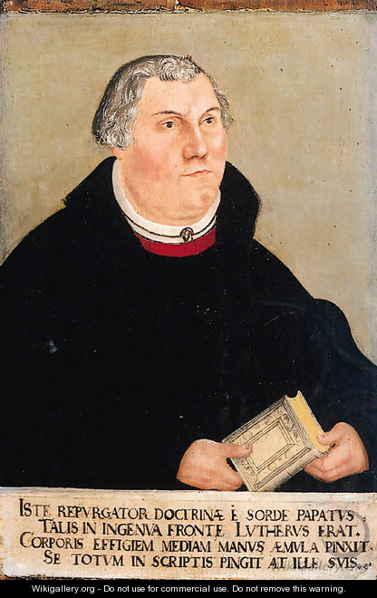 Portrait of Martin Luther - (after) Lucas The Elder Cranach