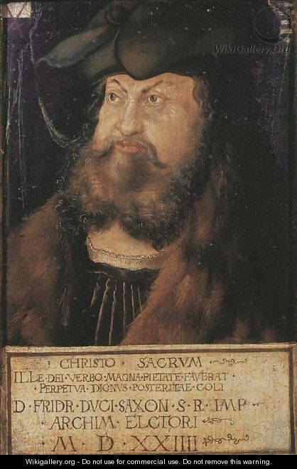 Portrait of Frederick the Wise, Elector of Saxony - (after) Lucas The Elder Cranach