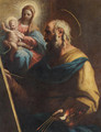 Saint Luke painting the Madonna and Child - (after) Luca Giordano
