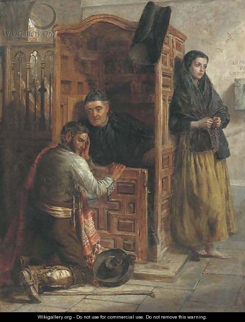 Waiting at the confessional - (after) John Phillip