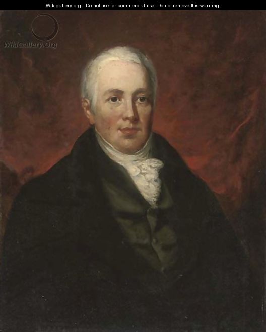 Portrait of James Longsdon (1745-1821), half-length, in a black coat and white cravat - (after) Hoppner, John