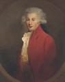 Portrait of a young gentleman, half-length, in a red jacket and white cravat - (after) Hoppner, John