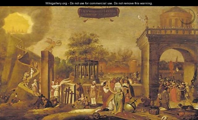 An allegory of life and death - (after) Joost Cornelisz. Droochsloot