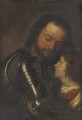 A page arming a knight - (after) Justus Van Egmont