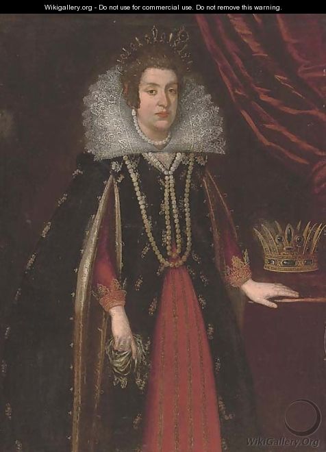 Portrait of Grand Duchess Maria Magdalena of Austria (1589-1631) - (after) Justus Sustermans