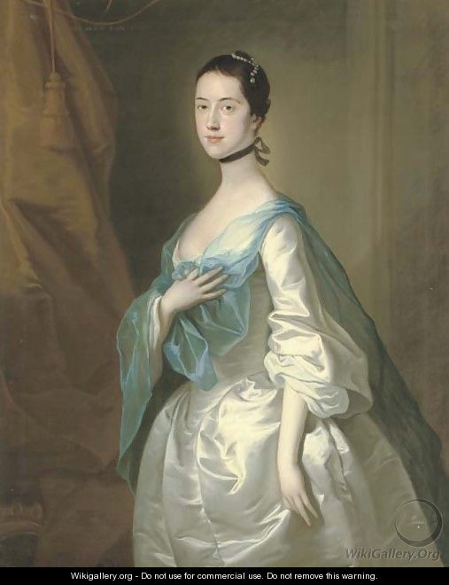 Portrait of a lady 3 - (after) Josepf Wright Of Derby