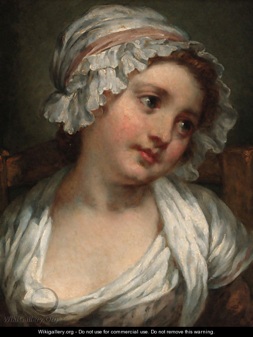 A young maid - (after) Jean Baptiste Greuze