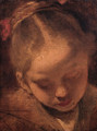 A girl, head and shoulders, looking down - (after) Jan Or Joan Van Noordt