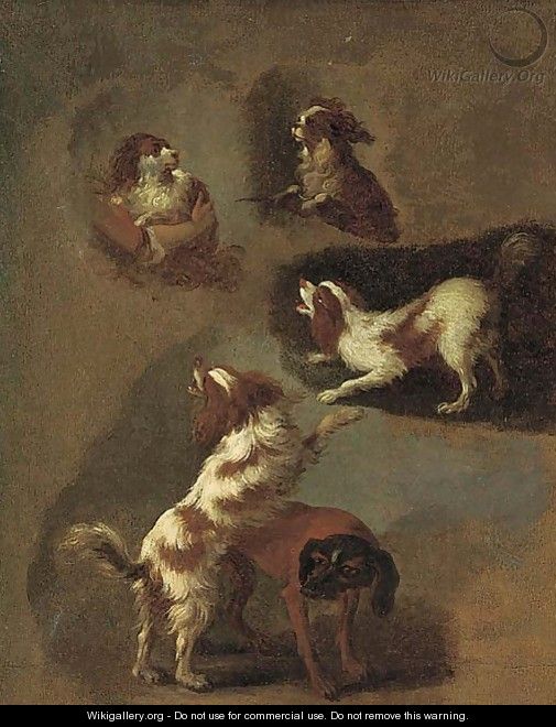 A study of spaniels - (after) Fragonard, Jean-Honore