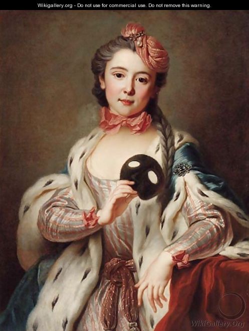 Portrait of a lady - (after) Jean Baptiste Van Loo