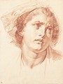Head of a young girl - (after) Greuze, Jean Baptiste