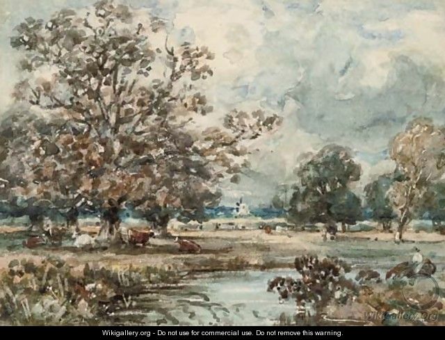 View near Dedham, Suffolk - (after) Constable, John