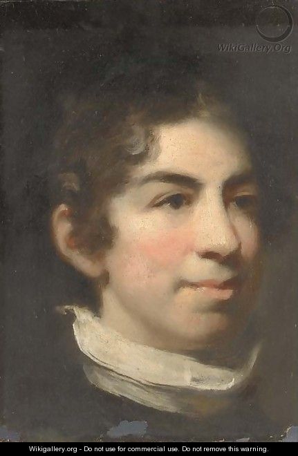 Portrait of a boy, head-and-shoulders, in a raised collar - (after) Constable, John