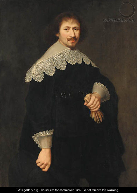 Portrait of a gentleman, aged 34 - (after) Anthony Van Ravesteyn