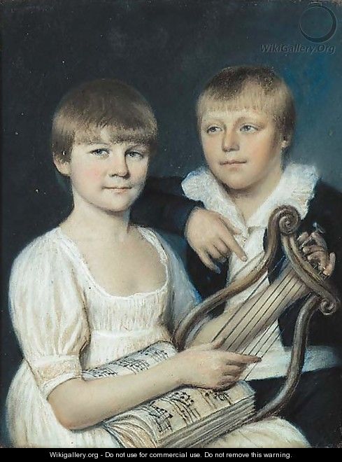 Portrait of Anthony and Eliza Strutt - (after) James Sharples