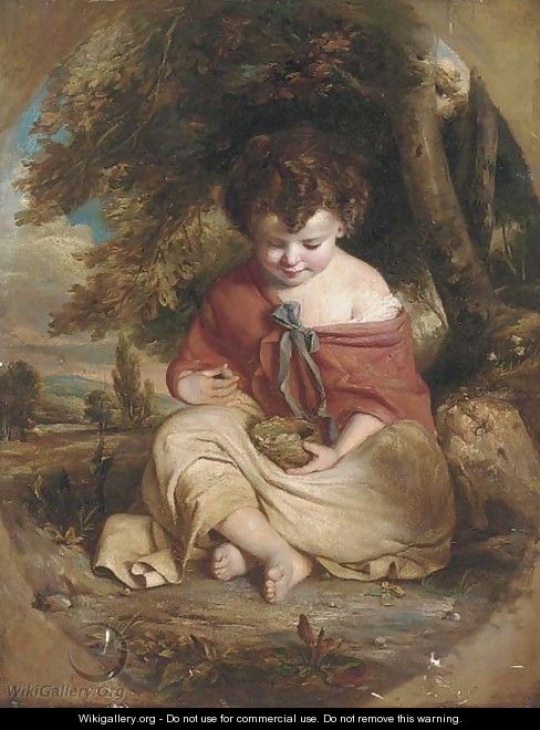 A child with a bird