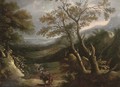 The Flight into Egypt - (after) Jan Frans Van Orizzonte (see Bloemen)
