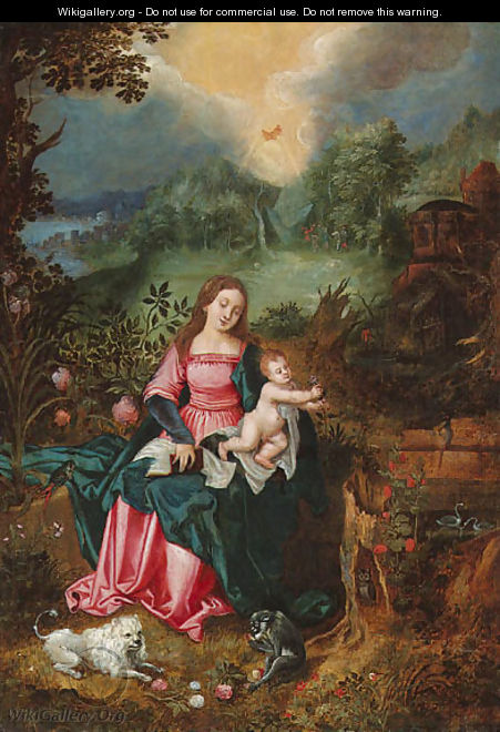 The Virgin and Child - (after) Jan, The Younger Brueghel