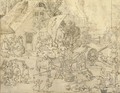 A village festival with peasants dancing - (after) Jan The Elder Brueghel