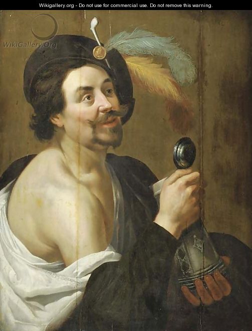 A man with a tankard - (after) Jan Van Bijlert