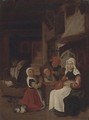 A peasant family in an interior - (after) Jan Steen