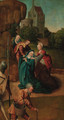 The Madonna swooning at the foot of the Cross with the three Marees - (after) Jan Provost