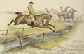 Lord Lonsdale jumping the Great Dalby Brook - Basil J. Nightingale