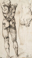 A nude seen from behind and a study of a foot - Bartolomeo Passarotti