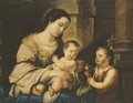 The Virgin and Child with the Infant Saint John the Baptist - Bartolome Esteban Murillo