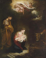 The Nativity with the Annunciation to the Shepherds beyond - Bartolome Esteban Murillo