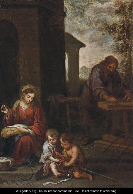 The Holy Family with the Infant Saint John the Baptist - Bartolome Esteban Murillo