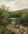A bridge over a mountain stream, North Wales - Benjamin Williams Leader