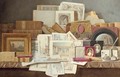 Art and Letters Still-life of books, paintings, prints and other objects - Benjamin Walter Spiers