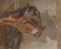 Horses tethered in a stable - Benjamin Herring, Jnr.