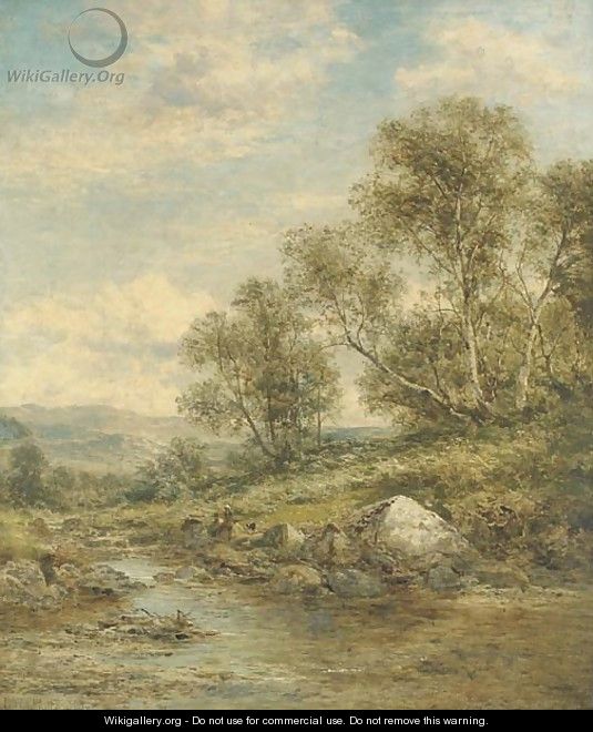 Stream from the Hills, North Wales - Benjamin Williams Leader
