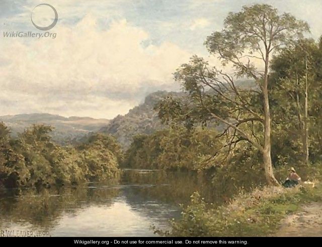 On the river Conway near Bettws-y-Coed - Benjamin Williams Leader