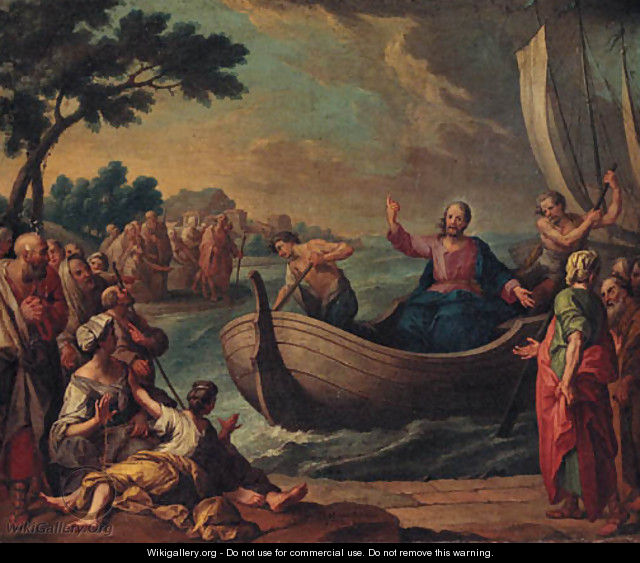 Christ preaching on the Sea of Galilee - Austrian School