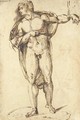 Saint Sebastian, with a study of a bearded figure, three-quarter-length - Baccio Bandinelli
