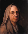 A study of an old woman, head and shoulders, wearing a veil - Balthasar Denner